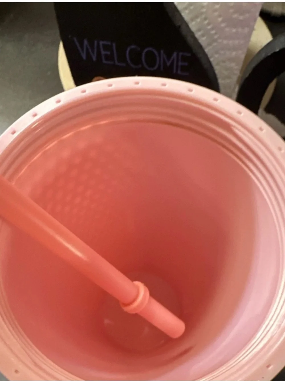 Starbucks Coral Textured Reusable Cup with Straw